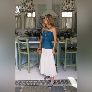 NWT ZARA Collection Midi Swing Skirt White XS